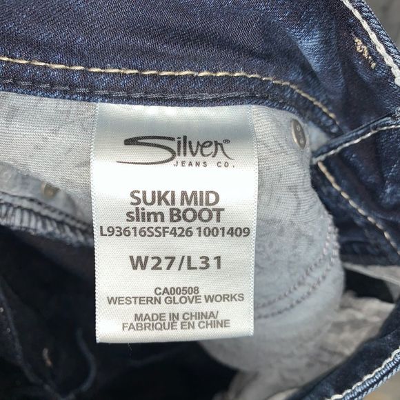 Silver Jeans Suki Mid Slim Boot Sz 27 - Picture 6 of 6